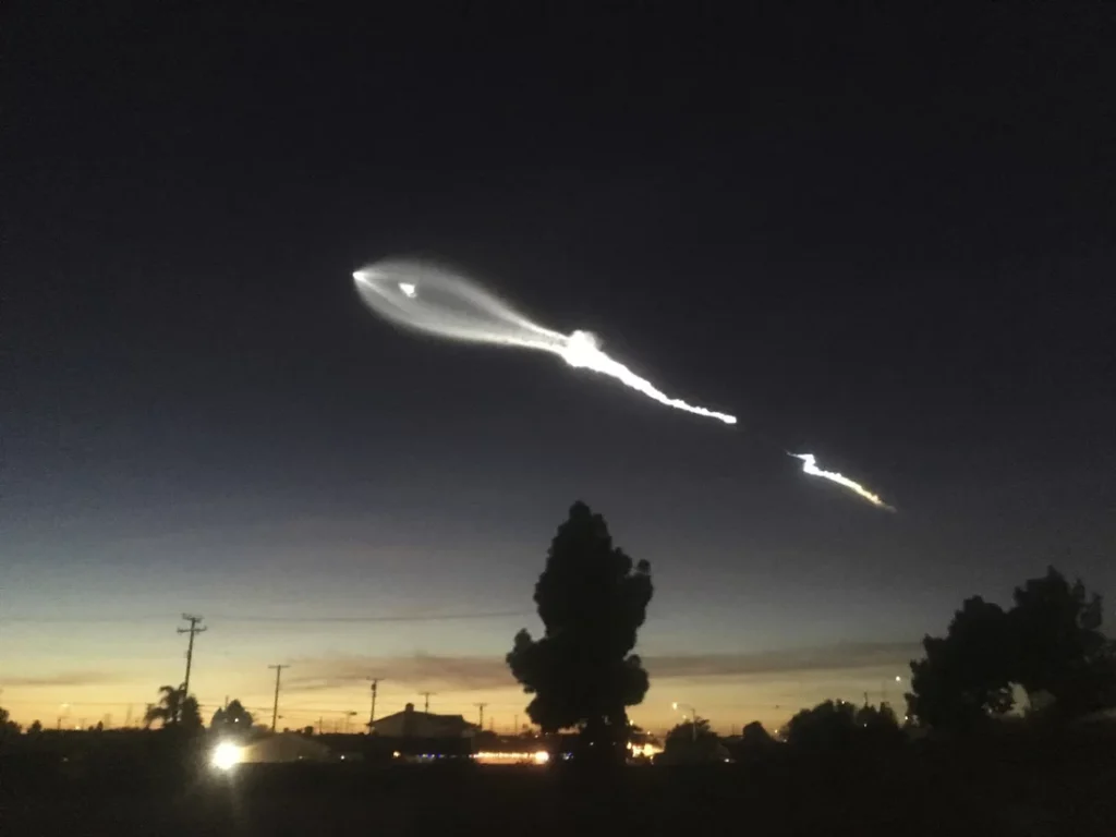 Watch: SpaceX rocket lights up California sky during satellite launch